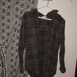 Full tilt marroon and grey flannel
